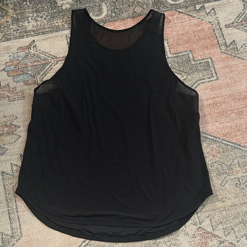 lululemon athletica Black Mesh-Trim Racerback Tank